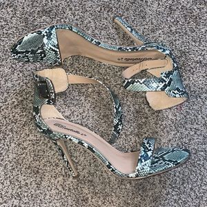 Snake print Stiletto Sandal